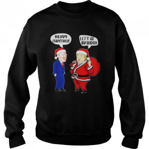 Funny Let's go brandon brandon meme Trump santa Biden sarcastic shirt 4