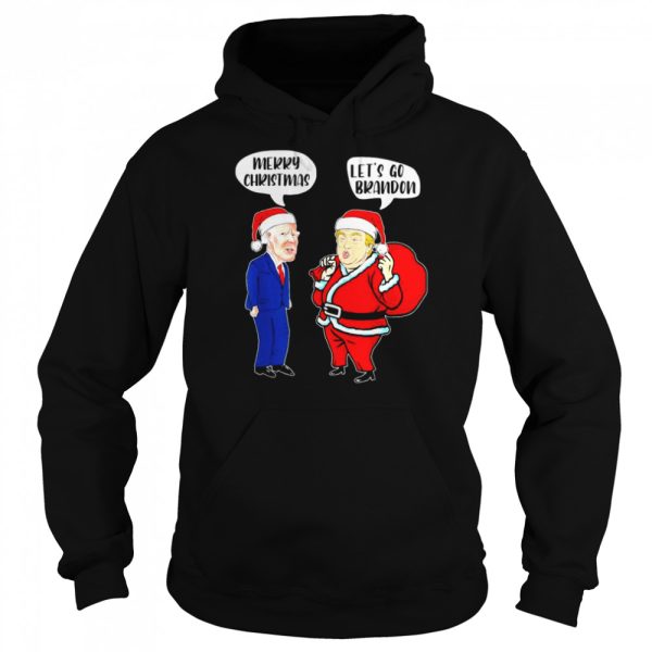 Funny Let’s go brandon brandon meme Trump santa Biden sarcastic shirt