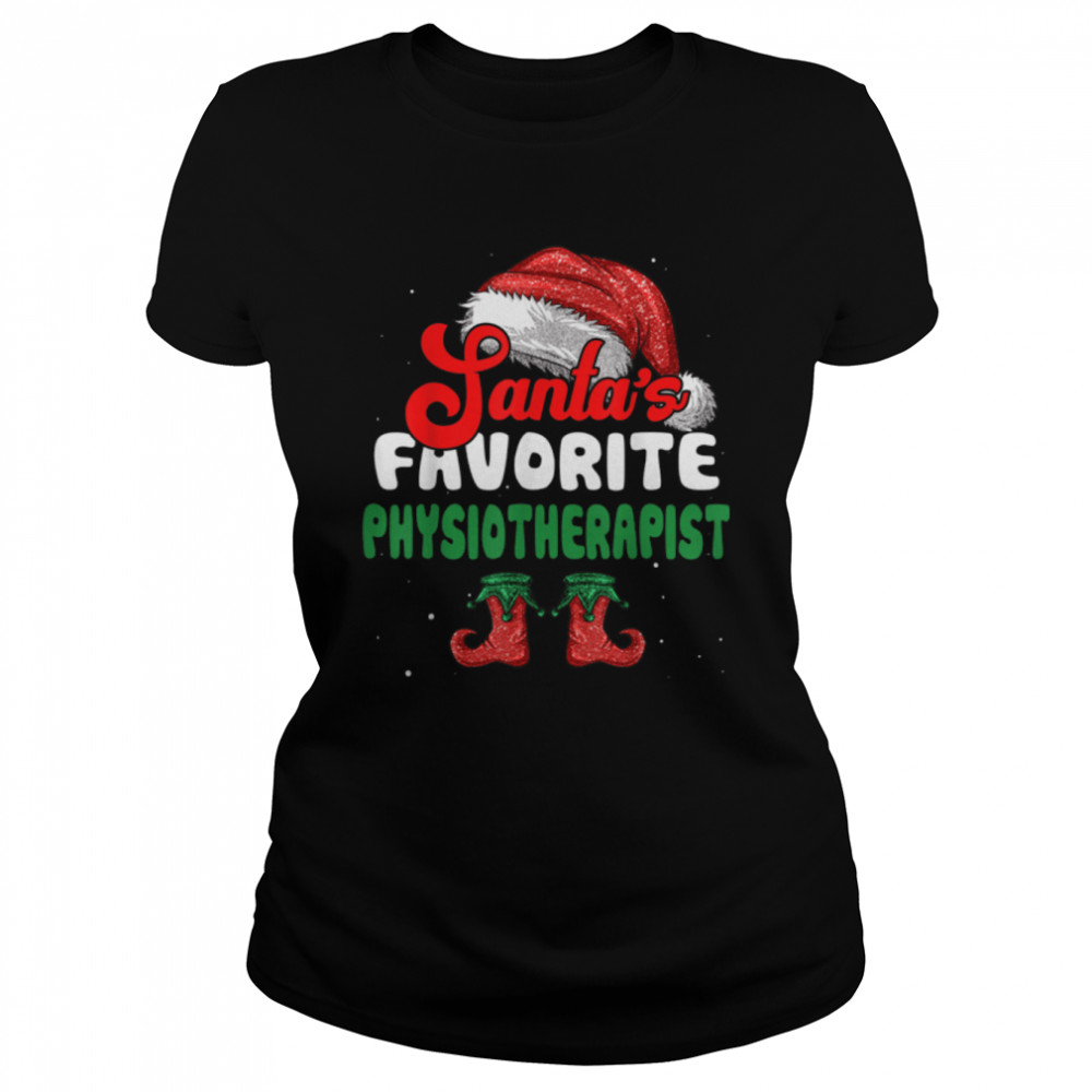 Funny Santa's Favorite Physiotherapist Christmas T-Shirt Funny Santa's Favorite Physiotherapist Christmas T-Shirt