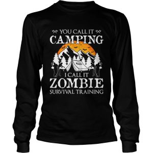 Funny Zombie Survival Training Camping Halloween Costume Gift shirt