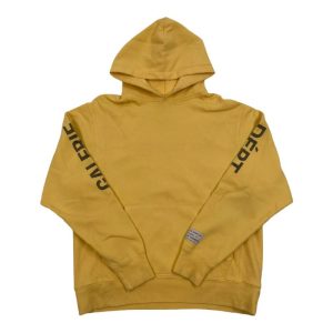 Gallery Dept Arm Logo Hooded Sweatshirt Yellow
