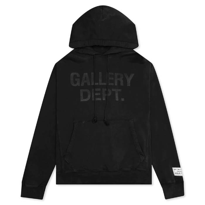 Gallery Dept. Centered Logo Hoodie Black Gallery Dept. Centered Logo Hoodie Black