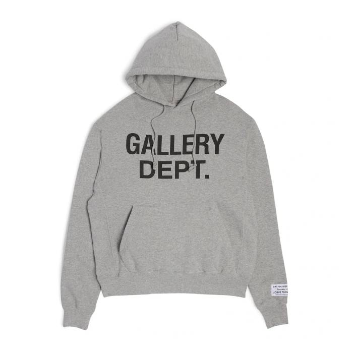 Gallery Dept. Centered Logo Hoodie Gray Gallery Dept. Centered Logo Hoodie Gray