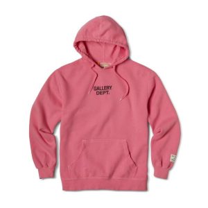 Gallery Dept. Centered Logo Hoodie Pink