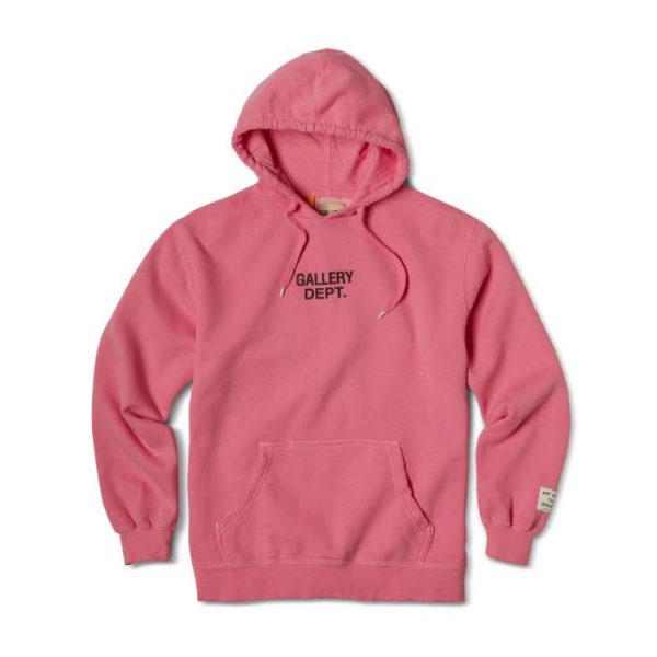 Gallery Dept. Centered Logo Hoodie Pink