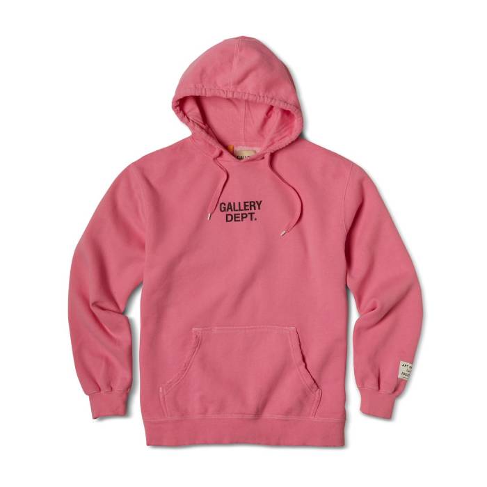 Gallery Dept. Centered Logo Hoodie Pink Gallery Dept. Centered Logo Hoodie Pink