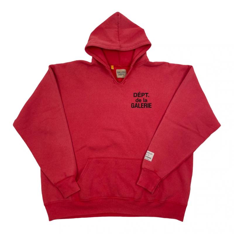 Gallery Dept French Logo Vintage Oversized Hoodie Gallery Dept French Logo Vintage Oversized Hoodie