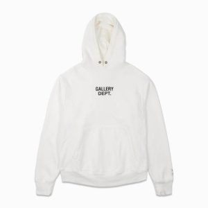 Gallery Dept. Logo Printed Hoodie White