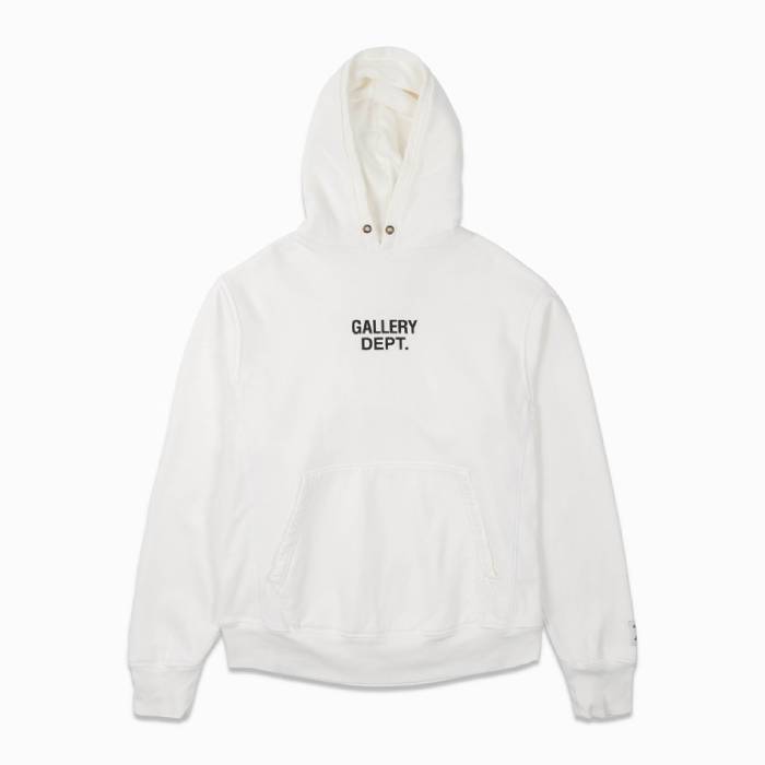 Gallery Dept. Logo Printed Hoodie White Gallery Dept. Logo Printed Hoodie White