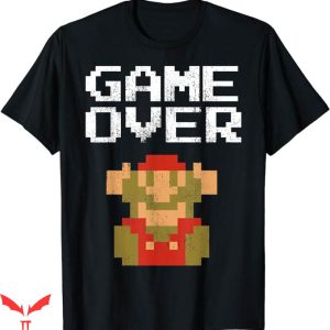 Game Over T-Shirt Over Mario Fall T-Shirt Trending