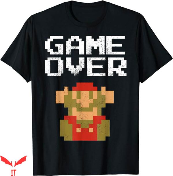 Game Over T-Shirt Over Mario Fall T-Shirt Trending