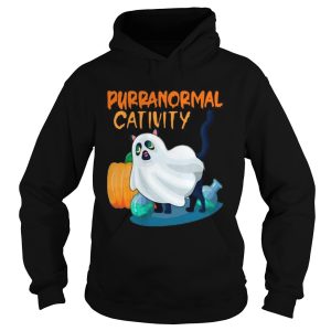 Ghost Cat Purranormal Activity Funny Halloween shirt