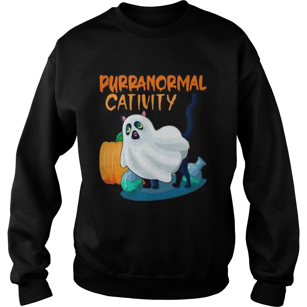 Ghost Cat Purranormal Activity Funny Halloween shirt Ghost Cat Purranormal Activity Funny Halloween shirt