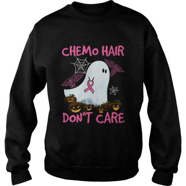 Ghost Chemo Hair Dont Care Nurse Halloween shirt