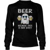 Ghost Drinking Beer Because 2021 Is Boo Sheet Halloween shirt