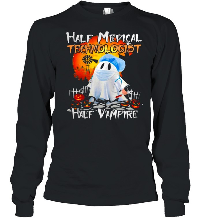 Ghost Half Medical Technologist Half Vampire Halloween T-shirt Ghost Half Medical Technologist Half Vampire Halloween T-shirt