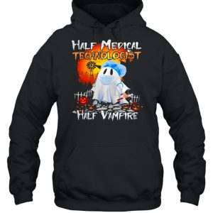 Ghost Half Medical Technologist Half Vampire Halloween T shirt 3