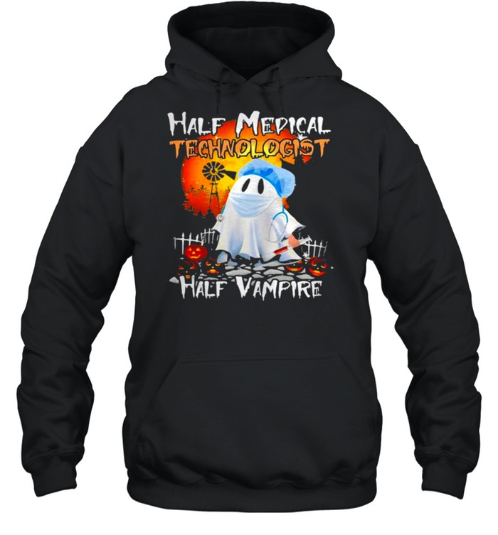 Ghost Half Medical Technologist Half Vampire Halloween T-shirt Ghost Half Medical Technologist Half Vampire Halloween T-shirt