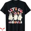Ghost Malone T-Shirt Lets Go Ghouls Retro Floral Ghost Tee