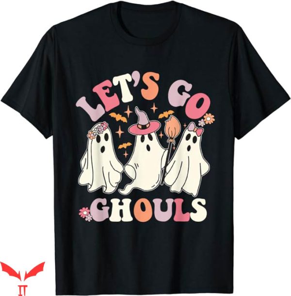 Ghost Malone T-Shirt Lets Go Ghouls Retro Floral Ghost Tee
