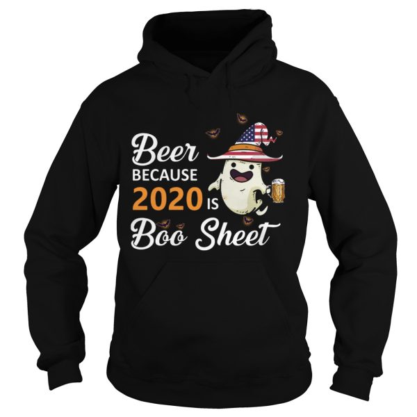 Ghost Witch American Flag Beer Because 2020 Is Boo Sheet shirt
