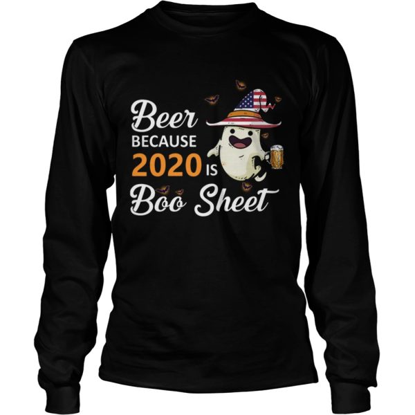 Ghost Witch American Flag Beer Because 2020 Is Boo Sheet shirt