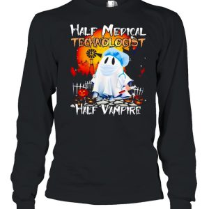Ghost half medical technologist half vampire Halloween shirt