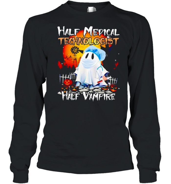 Ghost half medical technologist half vampire Halloween shirt Ghost half medical technologist half vampire Halloween shirt