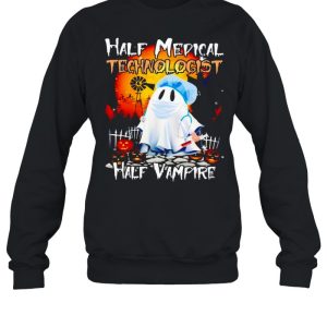 Ghost half medical technologist half vampire Halloween shirt