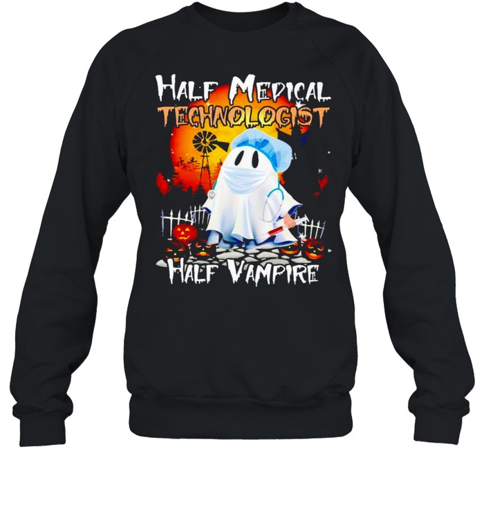 Ghost half medical technologist half vampire Halloween shirt Ghost half medical technologist half vampire Halloween shirt