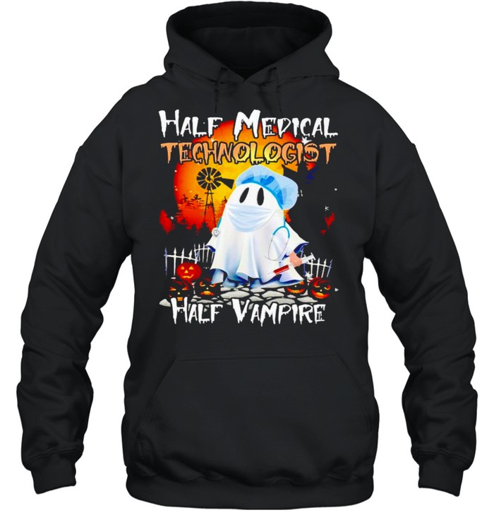 Ghost half medical technologist half vampire Halloween shirt Ghost half medical technologist half vampire Halloween shirt
