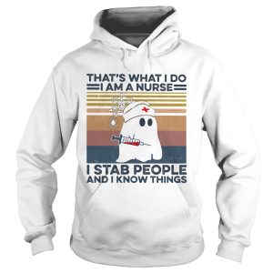 Ghost thats what i do i am a nurse i stab people and i know things vintage retro shirt
