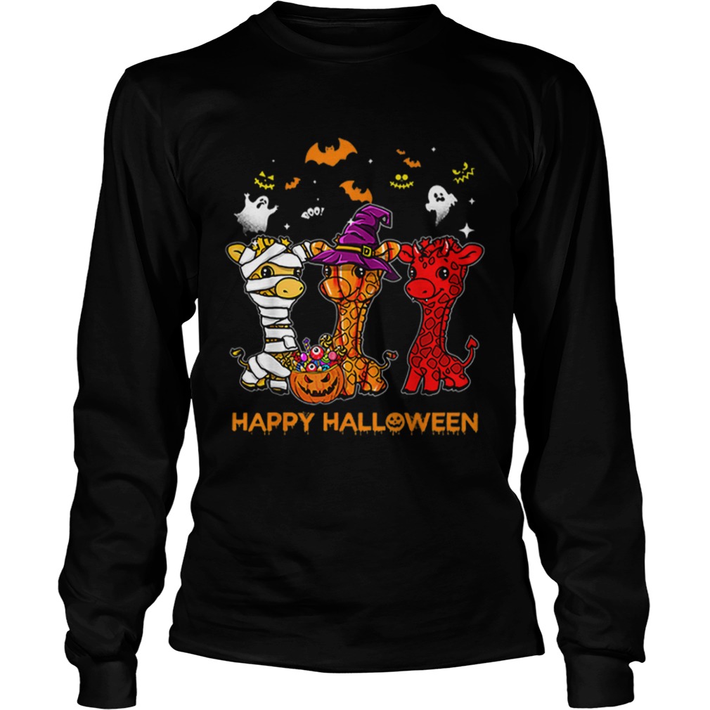 Giraffe Happy Halloween Cute Mummy Witch Pumpkin shirt Giraffe Happy Halloween Cute Mummy Witch Pumpkin shirt