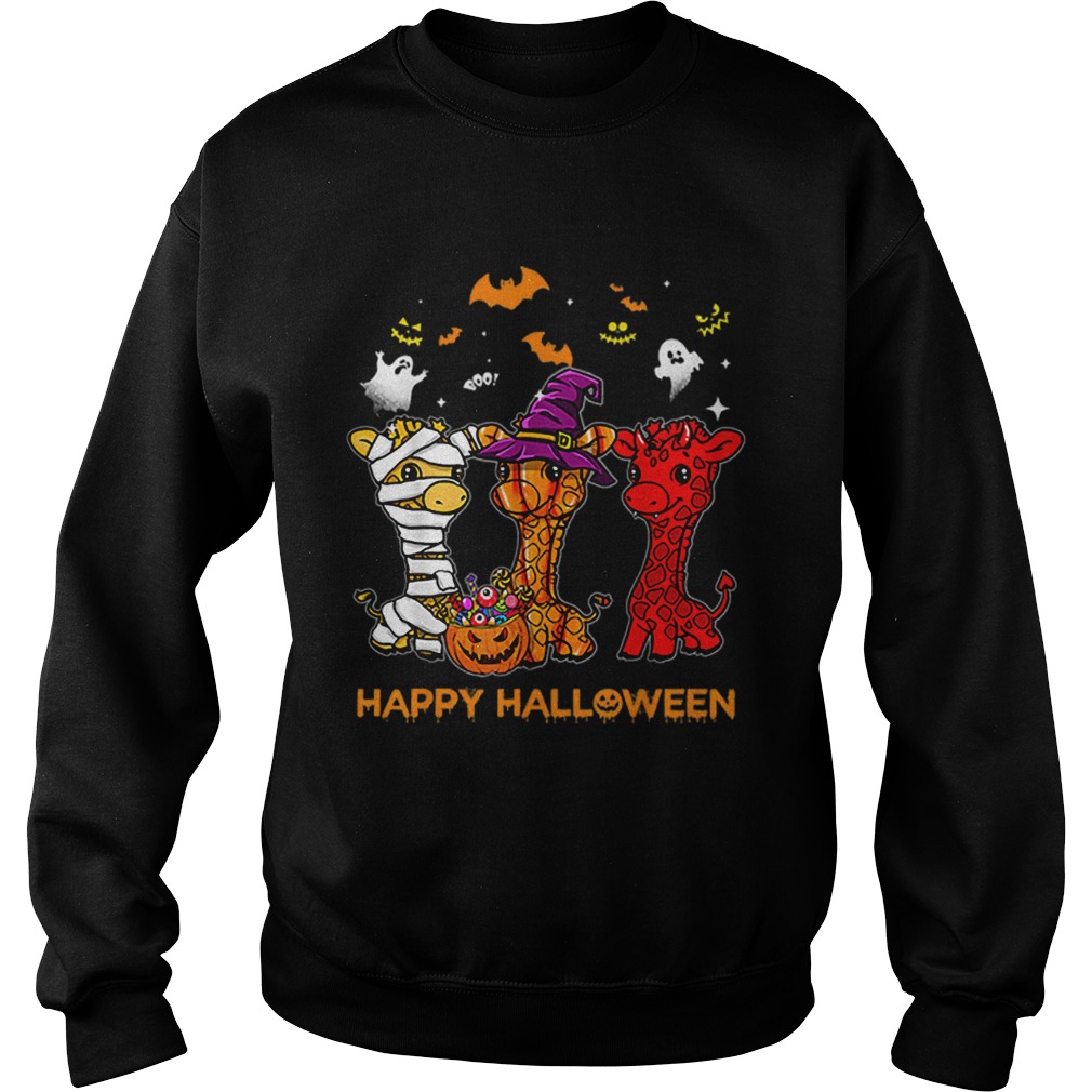 Giraffe Happy Halloween Cute Mummy Witch Pumpkin shirt Giraffe Happy Halloween Cute Mummy Witch Pumpkin shirt