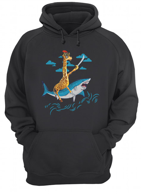 Giraffe Pirate Riding Shark Sword Cute Animal Halloween Gift T-Shirt Giraffe Pirate Riding Shark Sword Cute Animal Halloween Gift T-Shirt