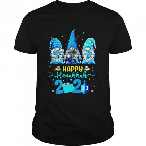 Gnomes Happy Hanukkah 2021 Quarantined Toilet Paper Jewish Chanukah Shirt