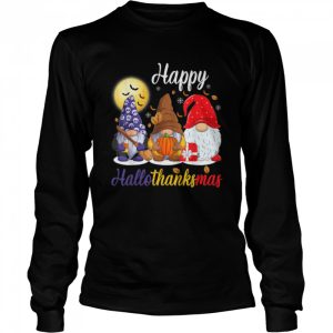 Gnomes Thanksgiving Halloween Christmas Happy HalloThanksMas T Shirt B0BHJCCTVN 3