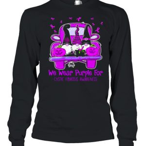 Gnomes cystic fibrosis awareness we wear purple for Halloween shirt