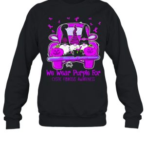 Gnomes cystic fibrosis awareness we wear purple for Halloween shirt