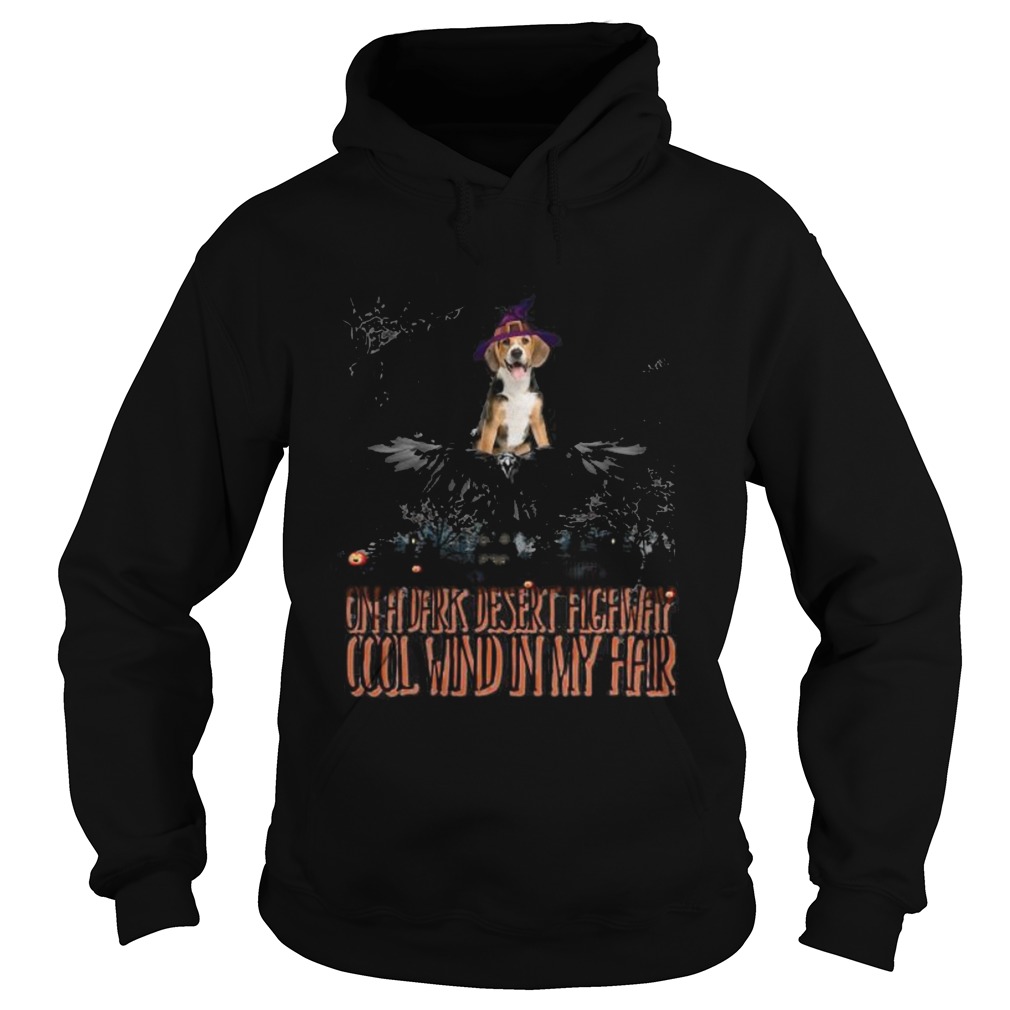 Golden retriever on a dark desert highway cool wind in my hair shirt Golden retriever on a dark desert highway cool wind in my hair shirt