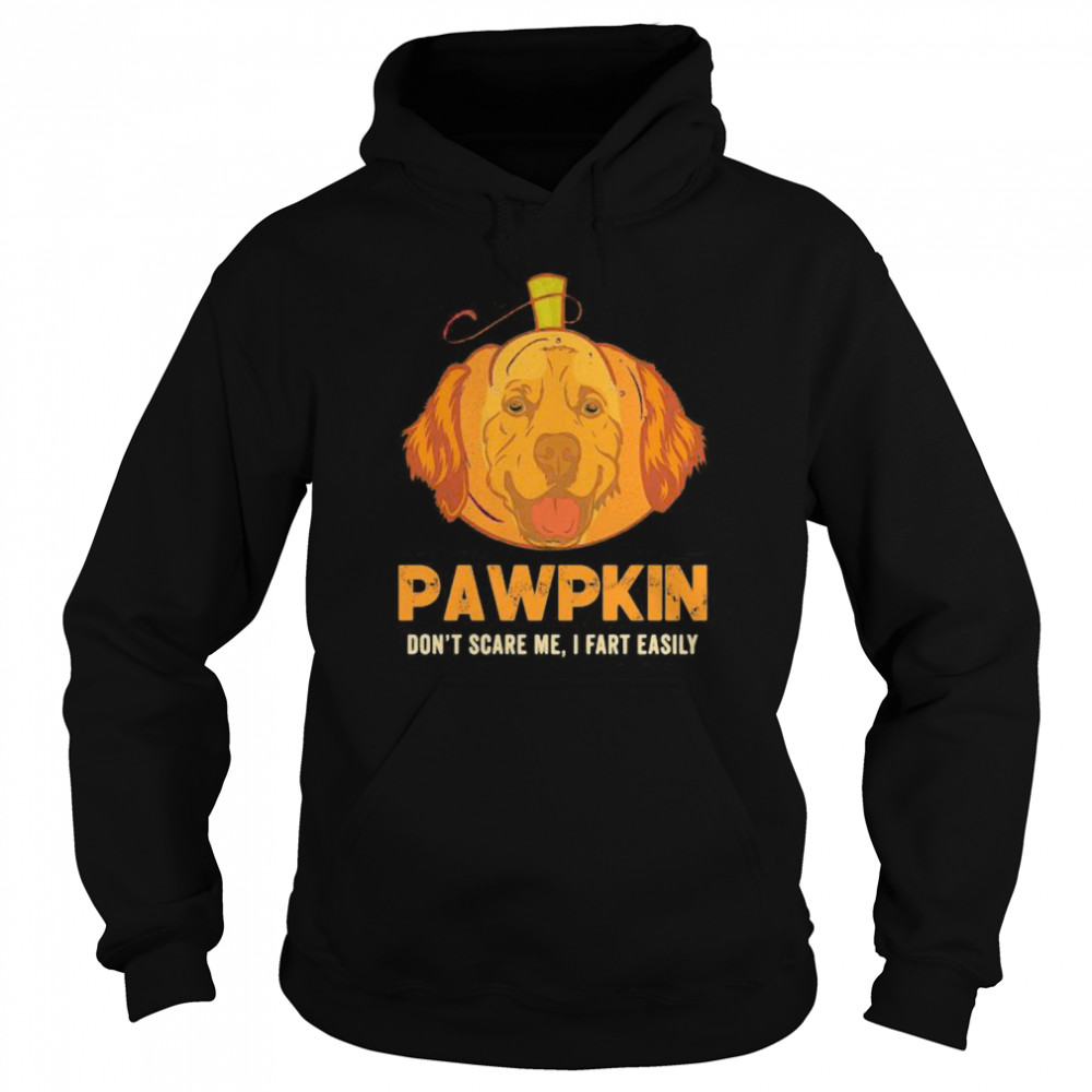 Golden retriever pumpkin pumpkin don’t scare me i fart easily halloween shirt Golden retriever pumpkin pumpkin don’t scare me i fart easily halloween shirt