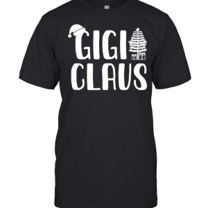 Grandma XMAS Holiday Santa Hat Gigi Claus Christmas Pajama Shirt