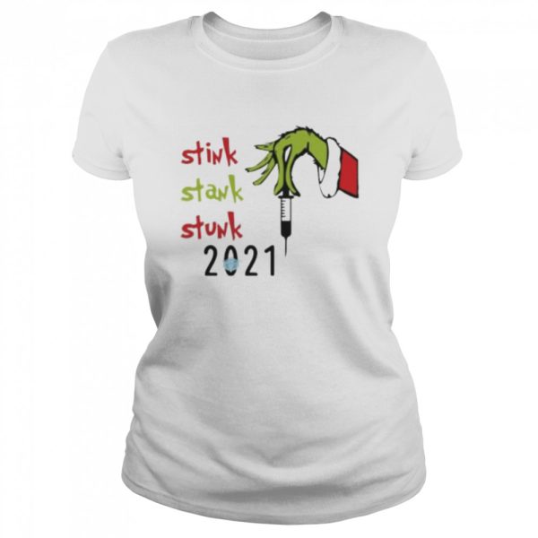 Grinch Hand stink stank stunk 2021 christmas shirt