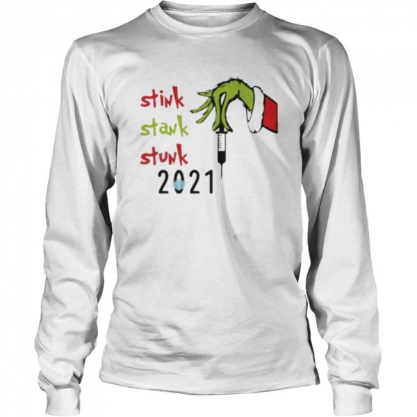 Grinch Hand stink stank stunk 2021 christmas shirt