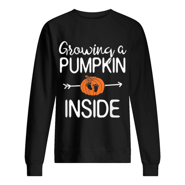 Growing a pumpkin inside pregnancy Pregnant halloween mom shirt