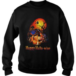 HAPPY HALLOWINE CAT PUMPKIN SUNSET HALLOWEEN shirt