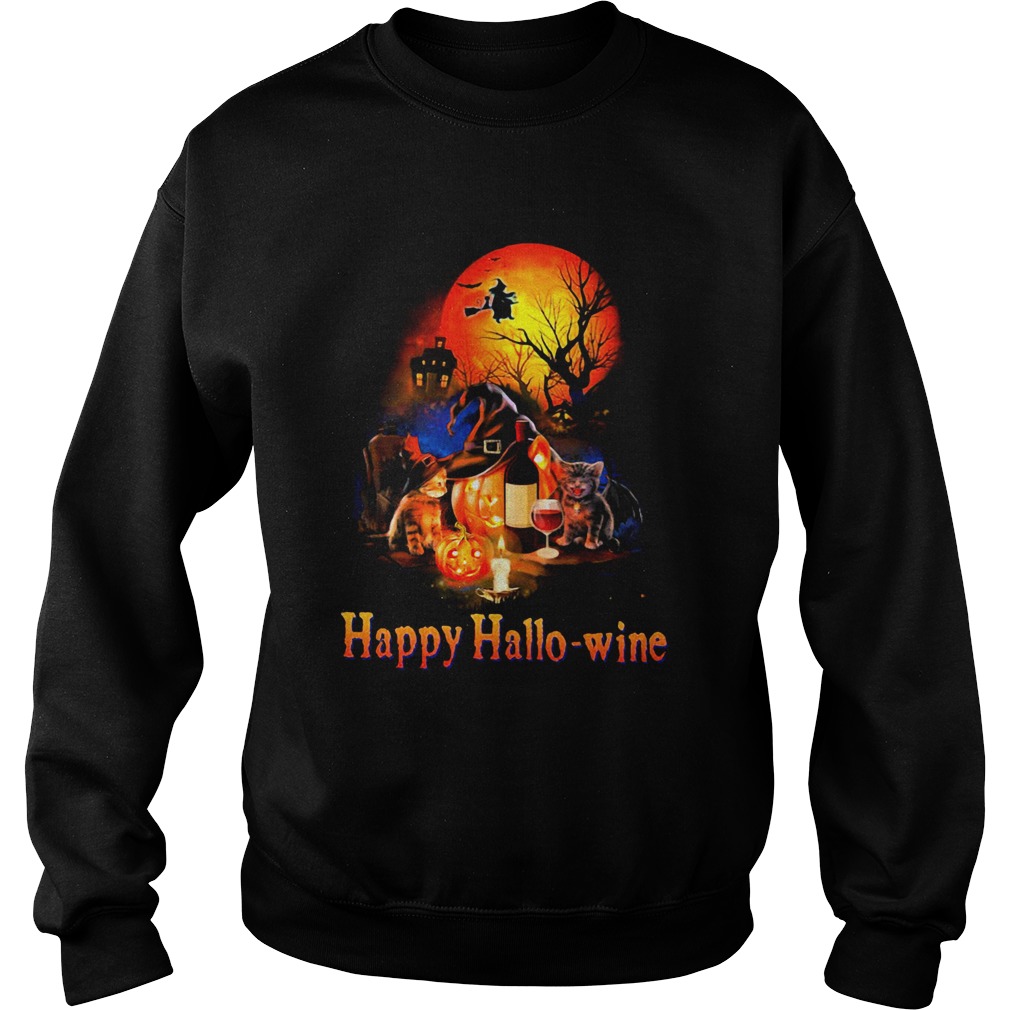 HAPPY HALLOWINE CAT PUMPKIN SUNSET HALLOWEEN shirt HAPPY HALLOWINE CAT PUMPKIN SUNSET HALLOWEEN shirt