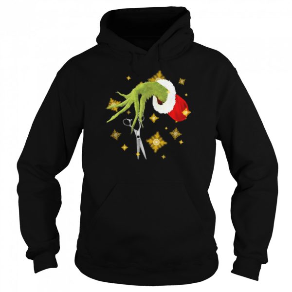 Hair Dresser Christmas Hand Grinch Sweater T-shirt