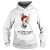 Hair stylist she works willingly with her hands shirt