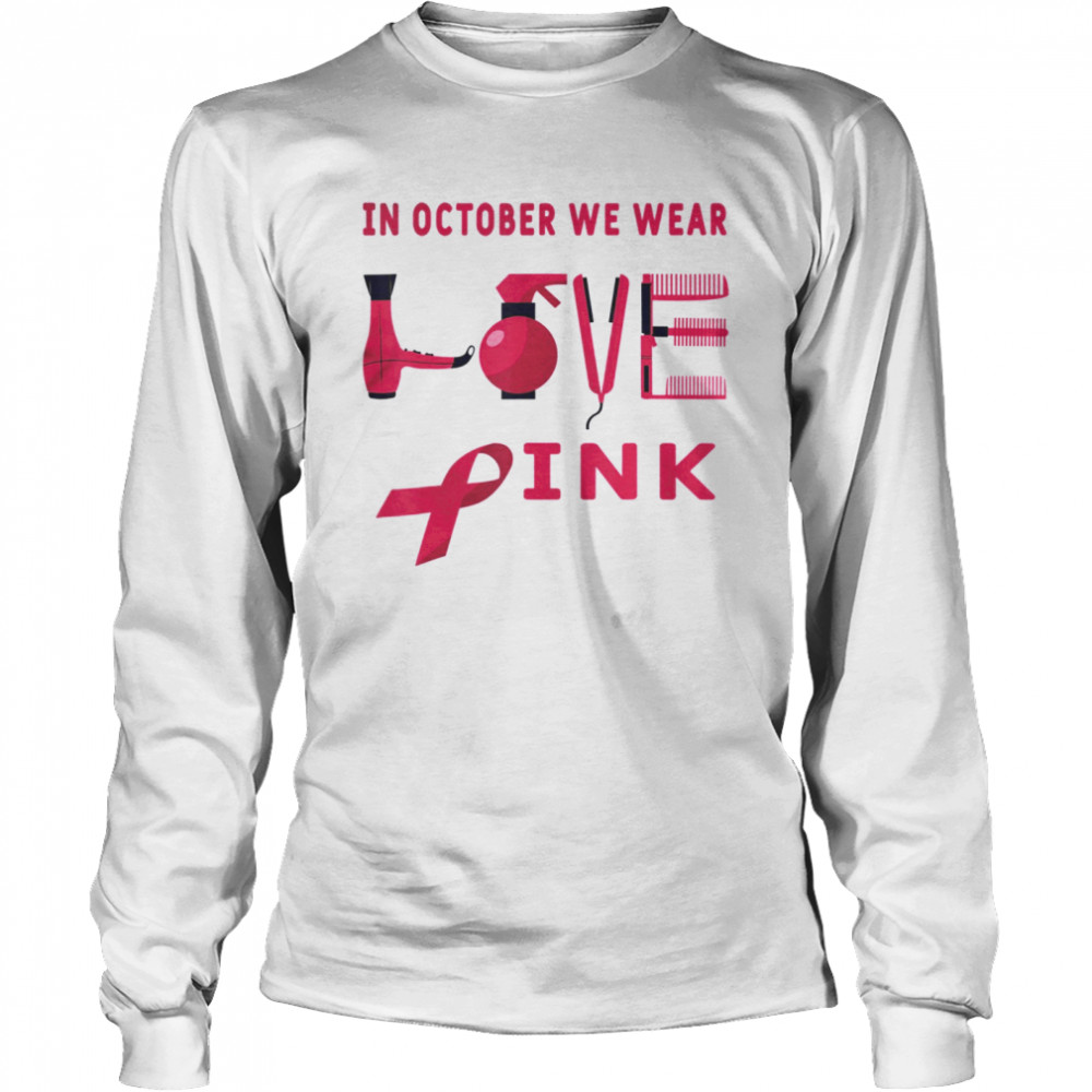 Hairstylist Breast Cancer Awareness Halloween Hairdresser shirt Hairstylist Breast Cancer Awareness Halloween Hairdresser shirt